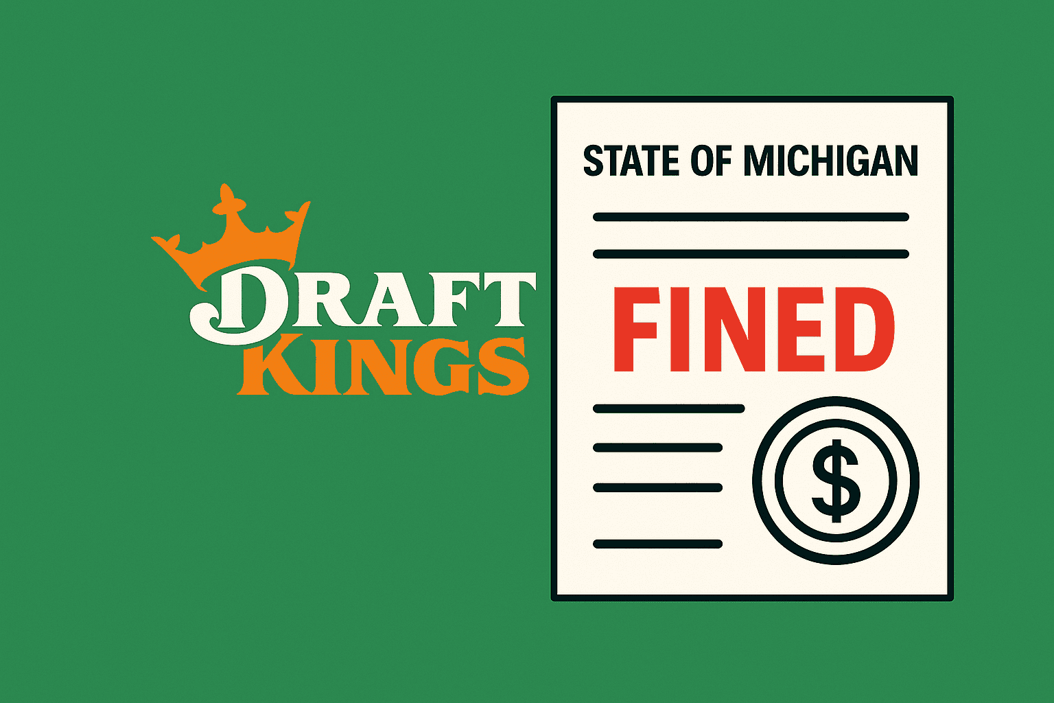 DraftKings Fined In Michigan For Not Processing Player Withdrawal Request